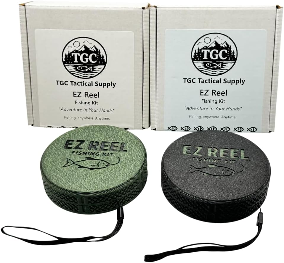 EZ Reel Fishing Kit – Pocket Size Handline Fishing Reel | Ultimate Compact Rodless Reel Fishing Kit for Hiking, Outdoors, and Adventure.