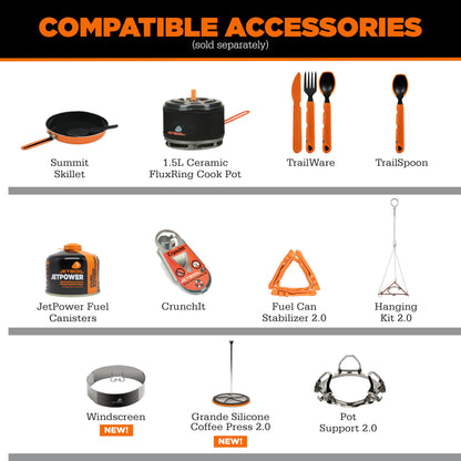 Jetboil Flash Portable Fast Boil Stove for Camping and Backpacking with 1-Step Auto Ignition, Propane/Isobutane Burner with Cooking Cup