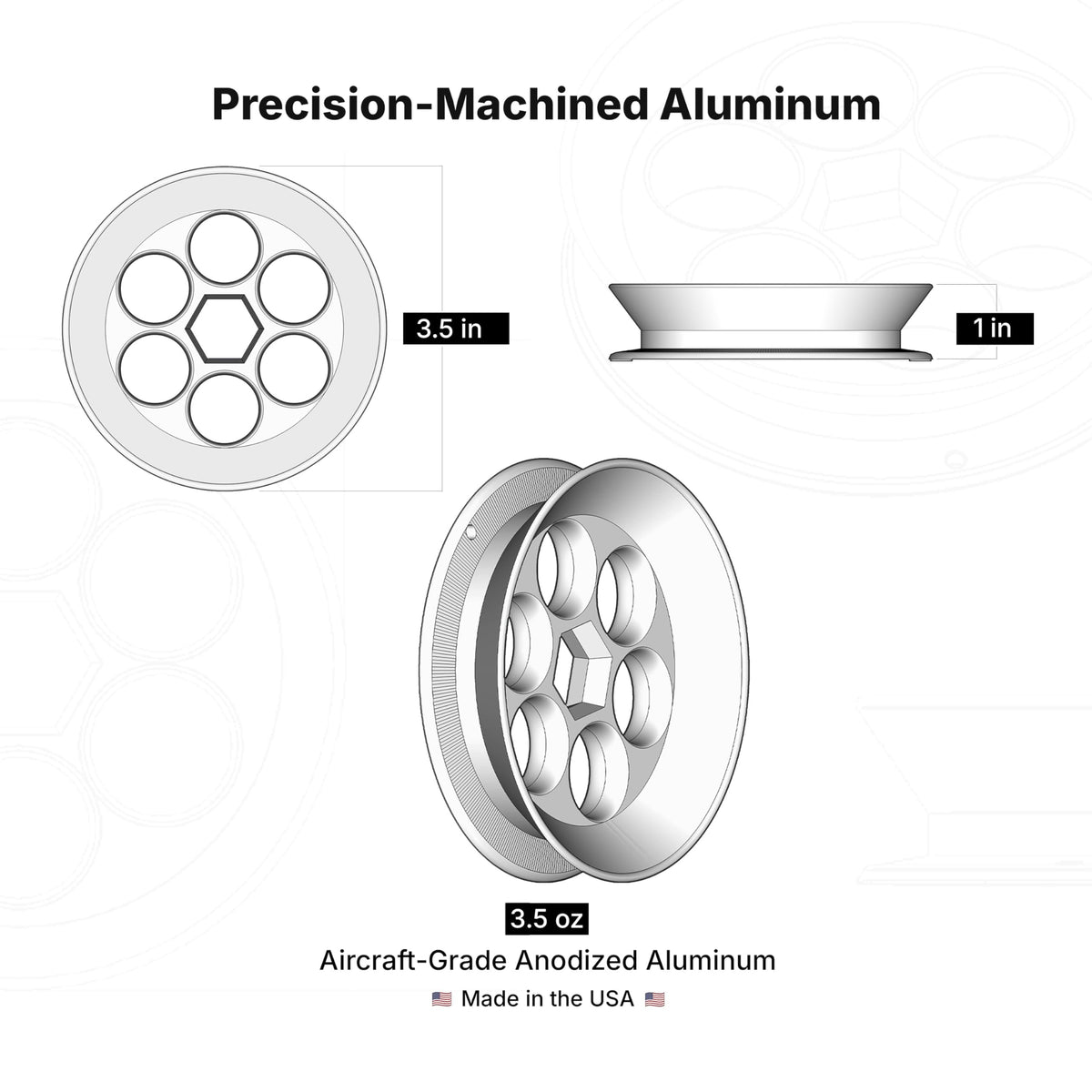 Aluminum Hand Line Reel Pocket/Travel Fishing Kit (30 lb Clear line)