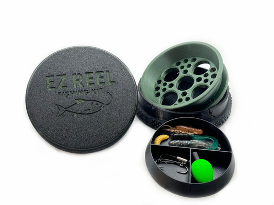 EZ Reel Fishing Kit – Pocket Size Handline Fishing Reel | Ultimate Compact Rodless Reel Fishing Kit for Hiking, Outdoors, and Adventure.