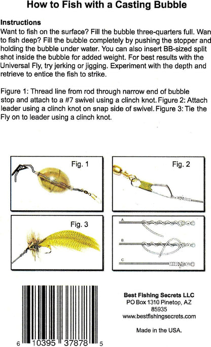 BestFishingSecrets 6-Pack Casting Bubbles. Made in the USA