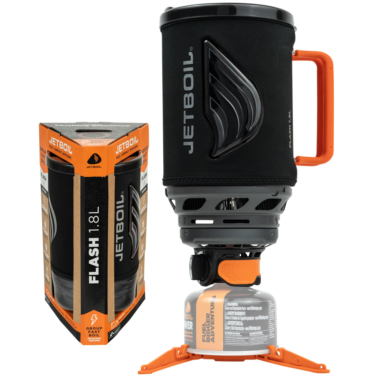 Jetboil Flash Portable Fast Boil Stove for Camping and Backpacking with 1-Step Auto Ignition, Propane/Isobutane Burner with Cooking Cup