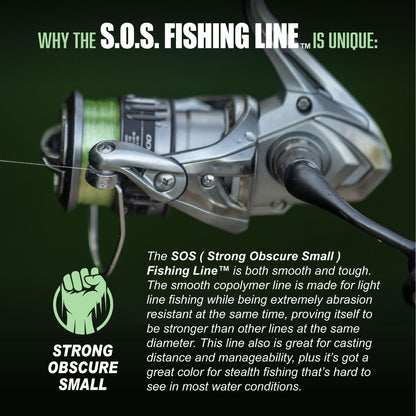 Trout Magnet Trout S.O.S. Fishing Line - 2lb Test, 350 Yard Spool, .16mm Diameter - The Strongest Light Invisible Fishing Line - Made in the USA with Smooth Copolymer for Kink-Free Tangle-Free Fishing